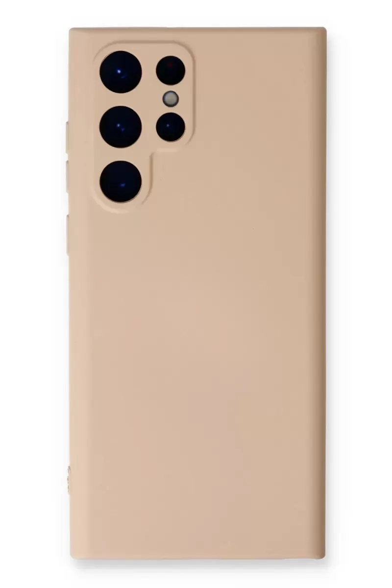 Newface Samsung Galaxy S23 Ultra Kılıf Nano içi Kadife Silikon - Pudra