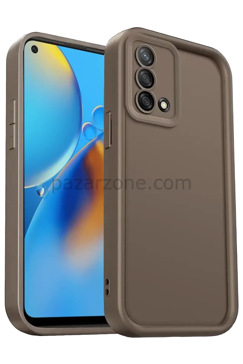 Newface Oppo A74 4G Kılıf Viera Silikon - Kahverengi