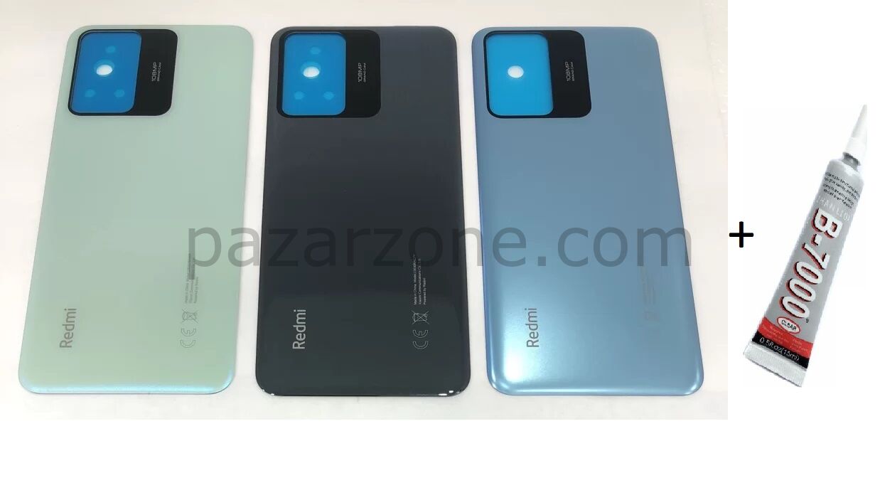 REDMİ NOTE 12S Arka Batarya Pil Kapağı SİYAH (B700