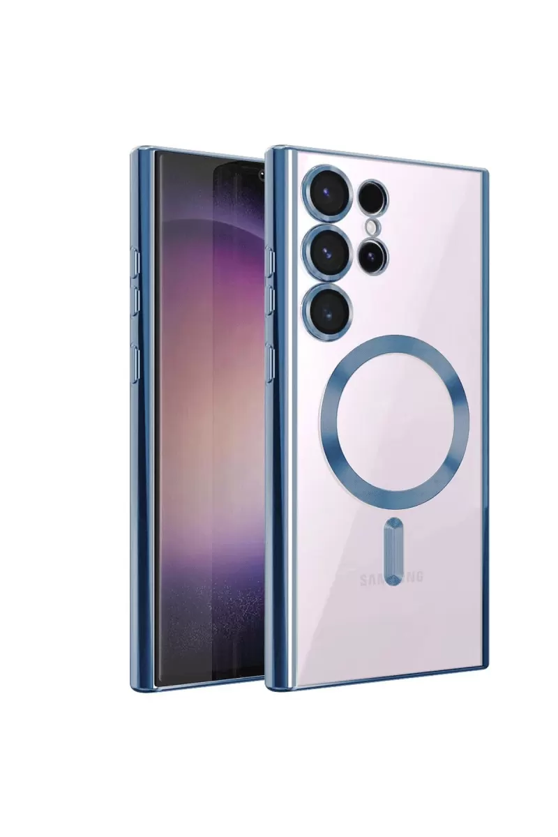 Newface Samsung Galaxy S24 Ultra Kılıf Kross Magneticsafe Kapak - Sierra Blue