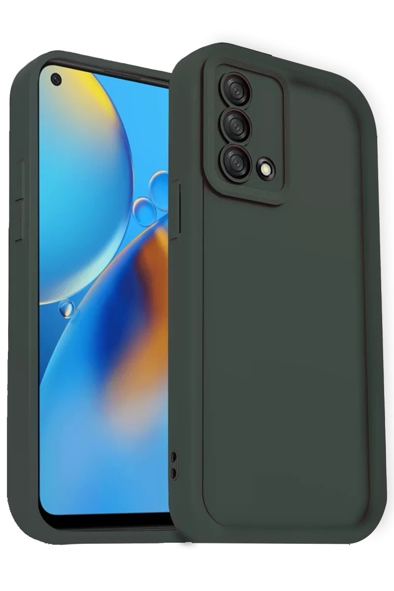 Newface Oppo A74 4G Kılıf Viera Silikon - Koyu Yeşil