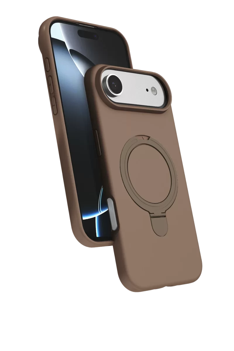 Newface Apple iPhone 17 Air Regal Magsafe Standlı Kapak - Çöl Titanyum