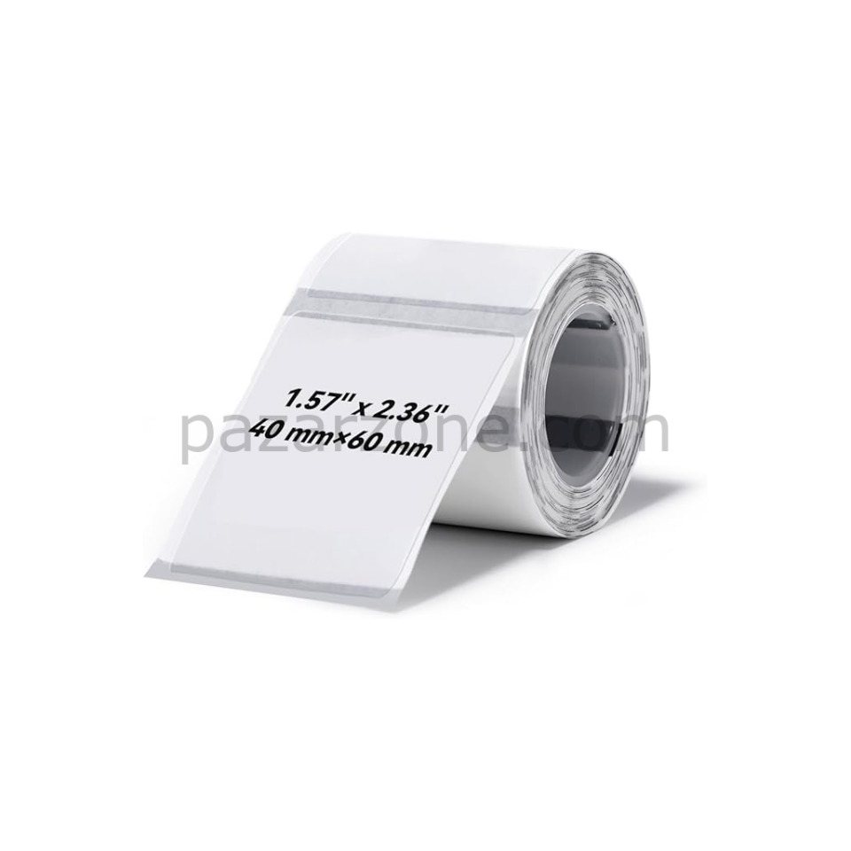 NIIMBOT T40 Etiket 40mm x 60mm 125 adet Şeffaf  (B1,B21S,B3S)