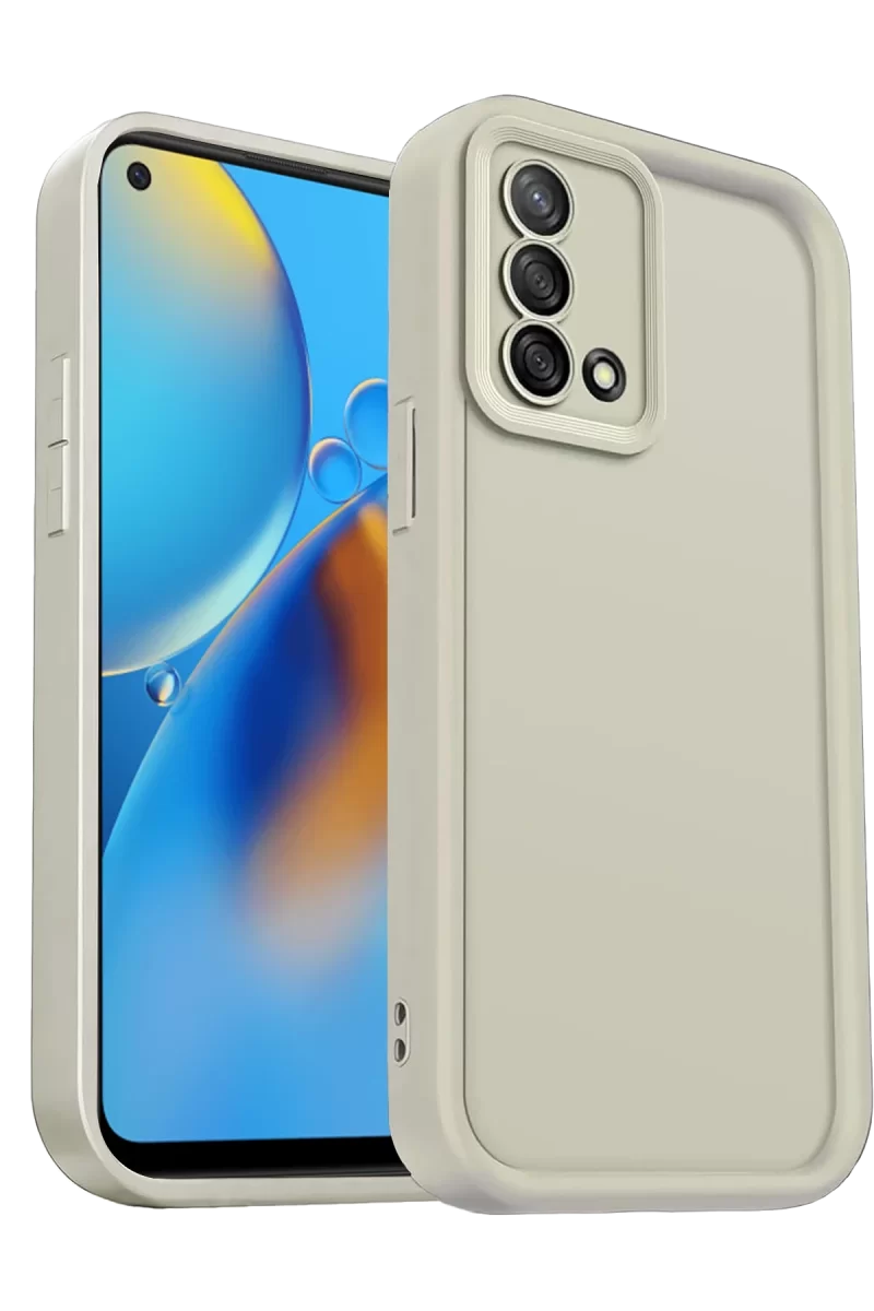 Newface Oppo A74 4G Kılıf Viera Silikon - Krem
