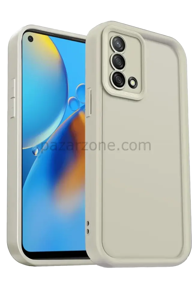 Newface Oppo A74 4G Kılıf Viera Silikon - Krem