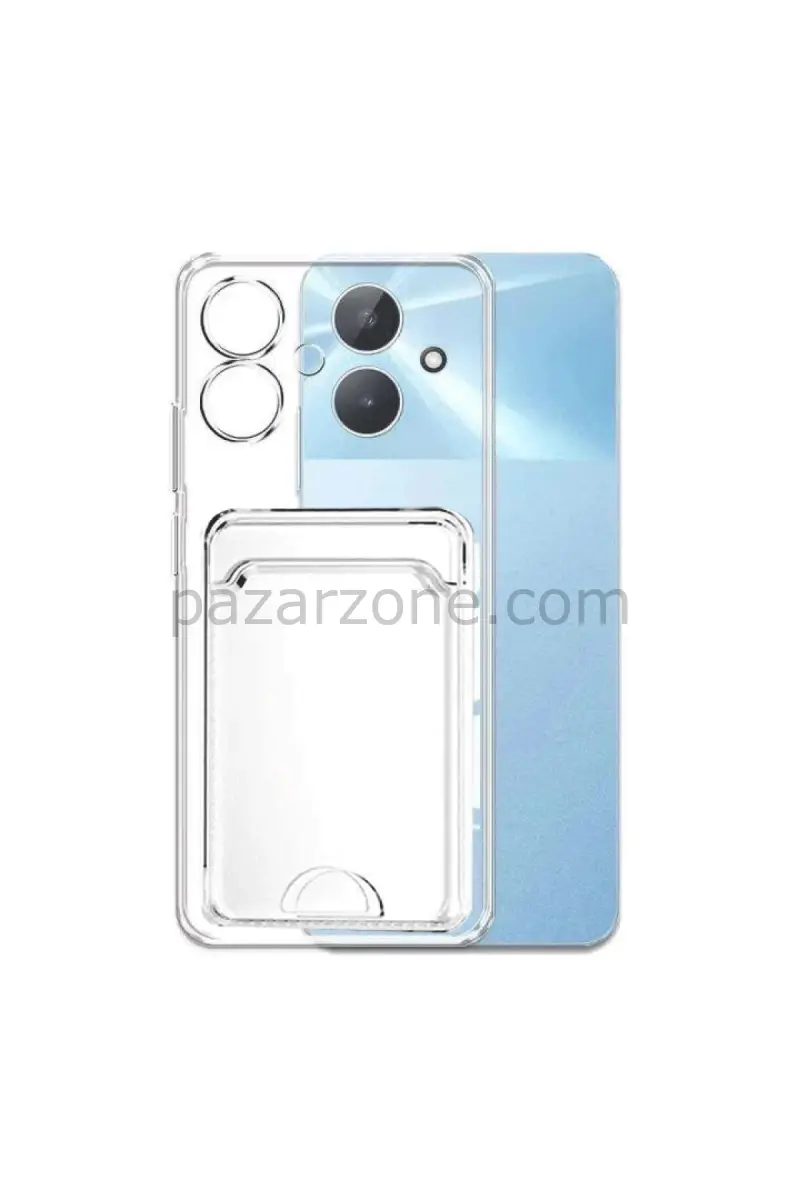 Newface Realme Note 60 Kılıf Kart Şeffaf Silikon - Şeffaf