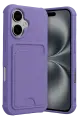 Newface Apple iPhone 17 Kelvin Kartvizitli Silikon - Lila