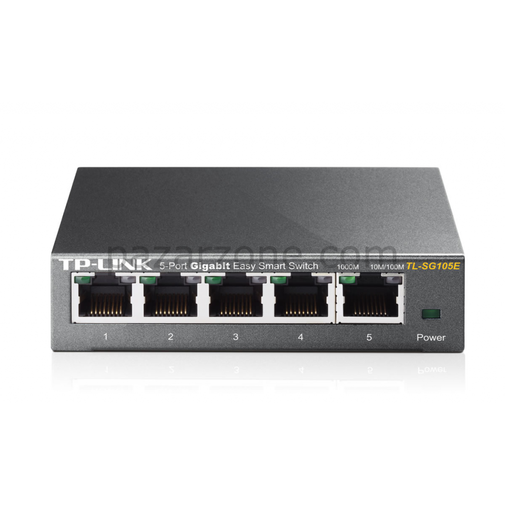 TP-LINK TL-SG105E, 5 Port, GigaBit, Easy Smart, Yönetilebilir, Metal Kasa, Masaüstü Switch