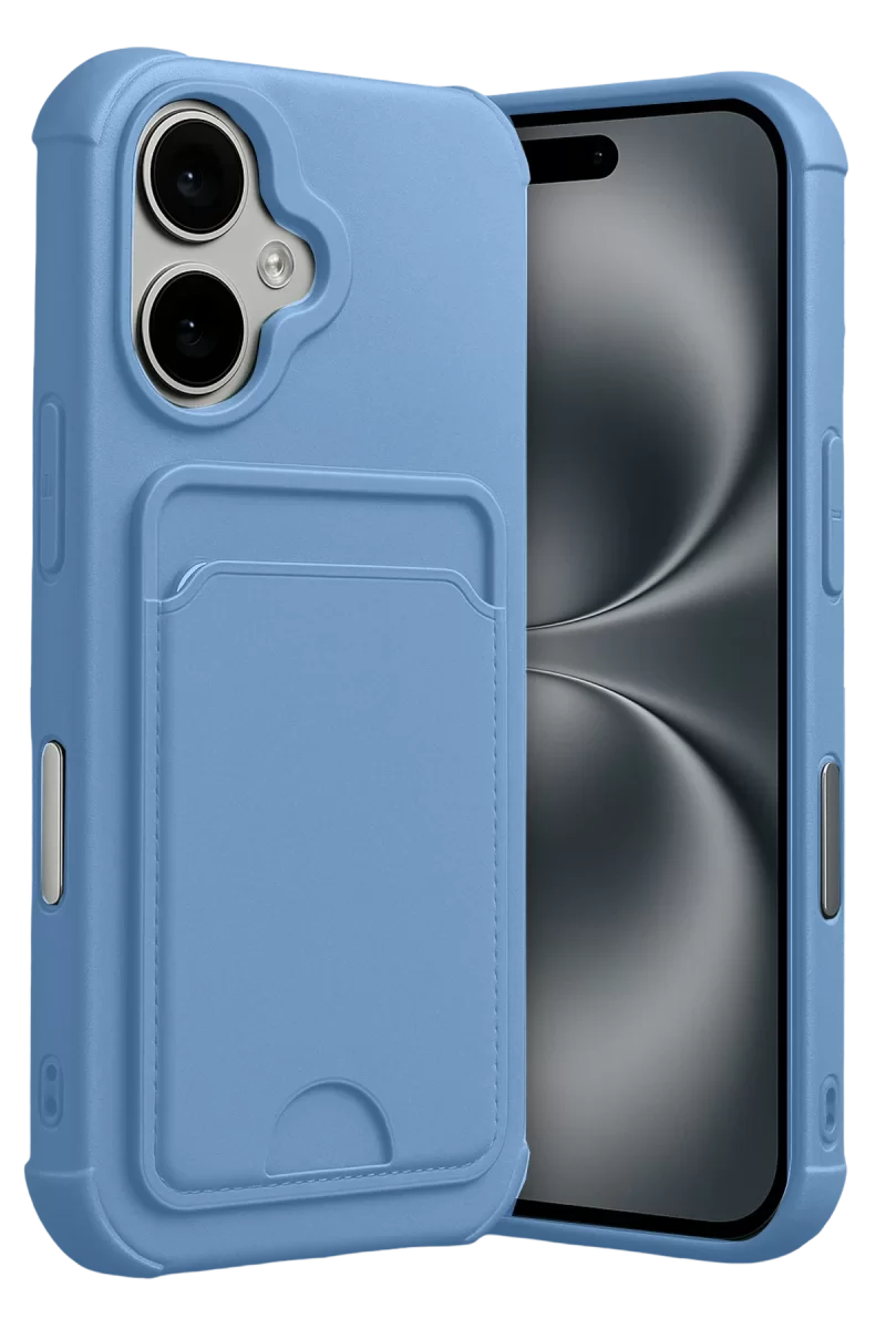Newface Apple iPhone 17 Kelvin Kartvizitli Silikon - Mavi