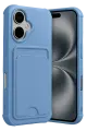 Newface Apple iPhone 17 Kelvin Kartvizitli Silikon - Mavi