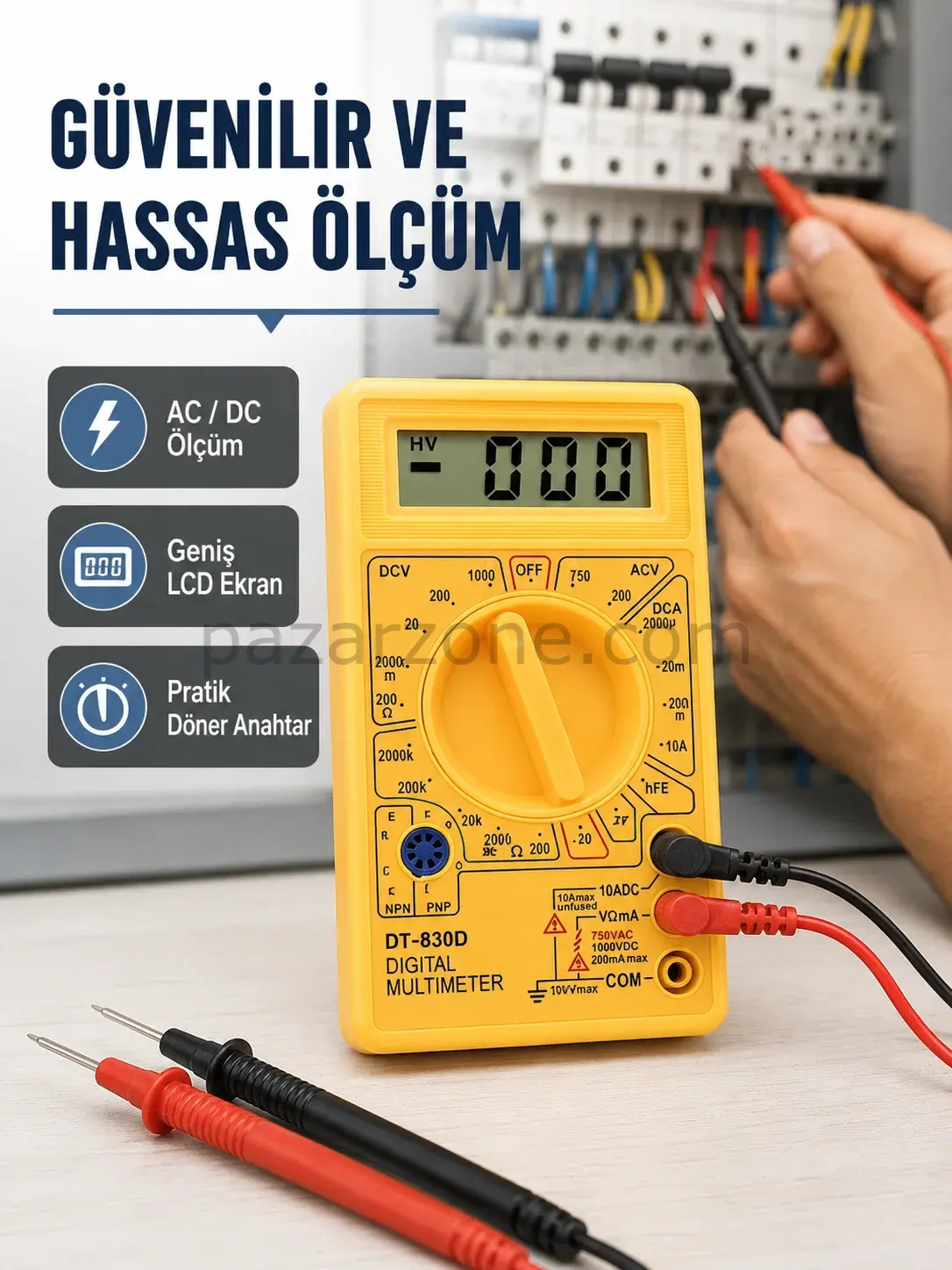 LCD Ekranlı Dijital Ölçü Aleti Ev ve Atölye Kullanımı Yeni Nesil