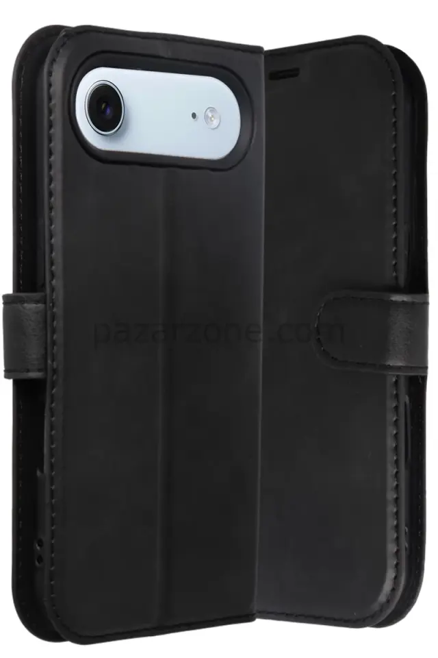 Newface Apple iPhone 17 Air Trend S Plus Kapaklı Kılıf - Siyah