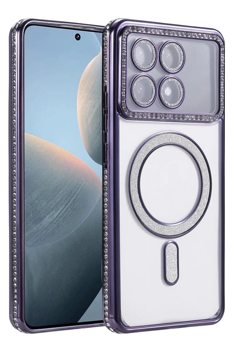 Newface Xiaomi Poco X6 Pro Joke Simli Magneticsafe Kılıf - Derin Mor