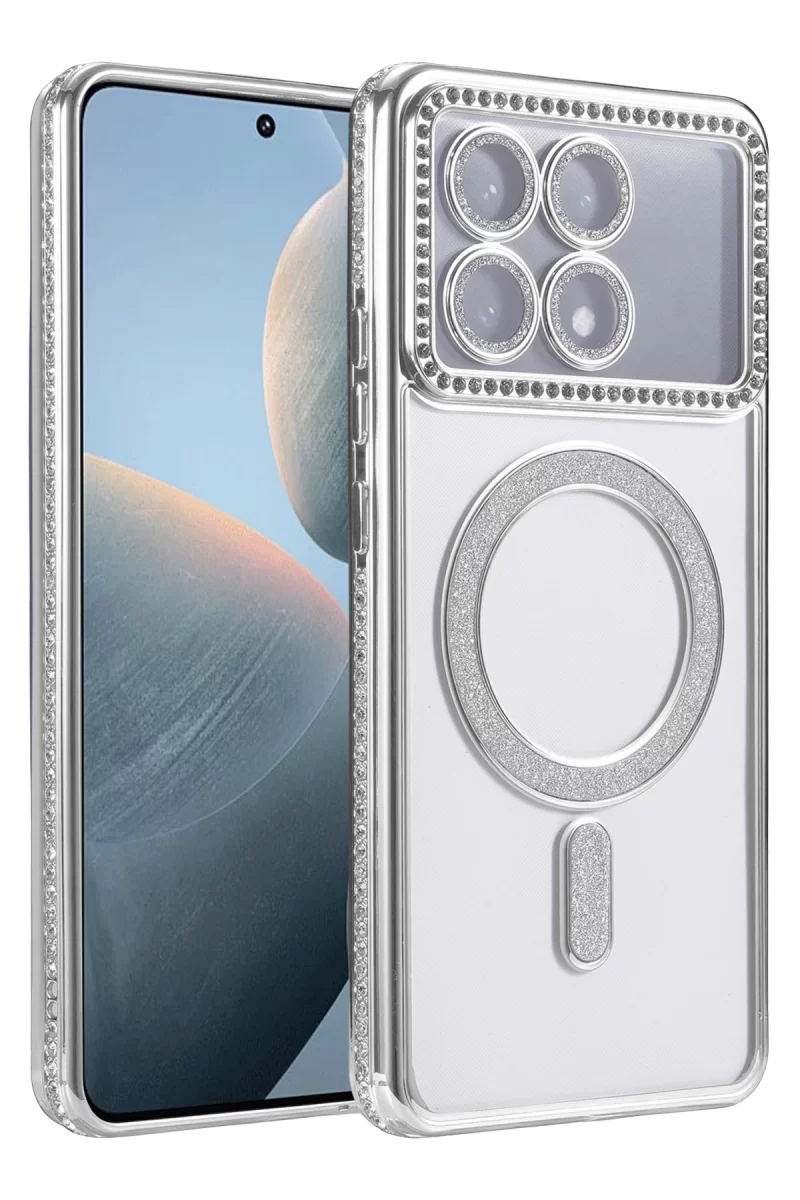 Newface Xiaomi Poco X6 Pro Joke Simli Magneticsafe Kılıf - Gümüş