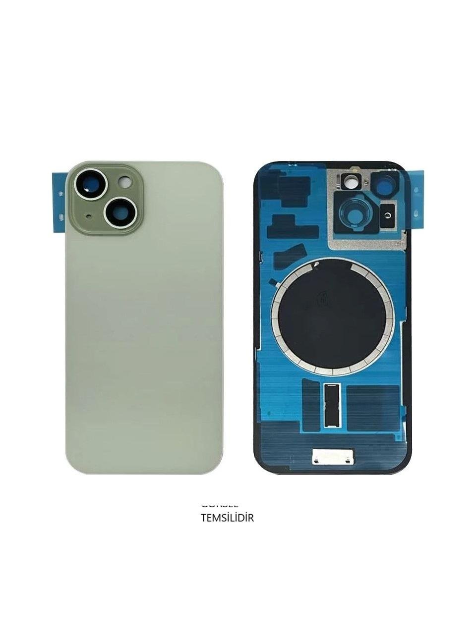 iPhone 15 Arka Pil Kapağı FULL NFC li Lensli- Cam