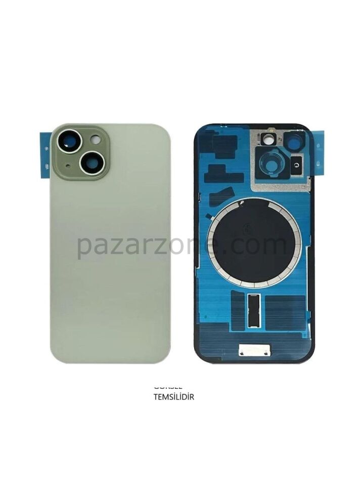 iPhone 15 Arka Pil Kapağı FULL NFC li Lensli- Cam