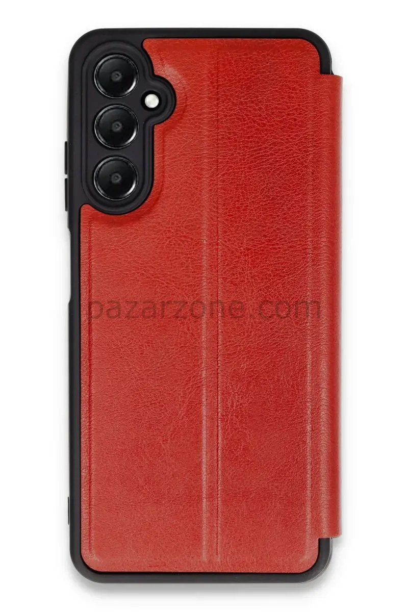 Newface Samsung Galaxy A55 5G Kılıf Flip Cover - Kırmızı
