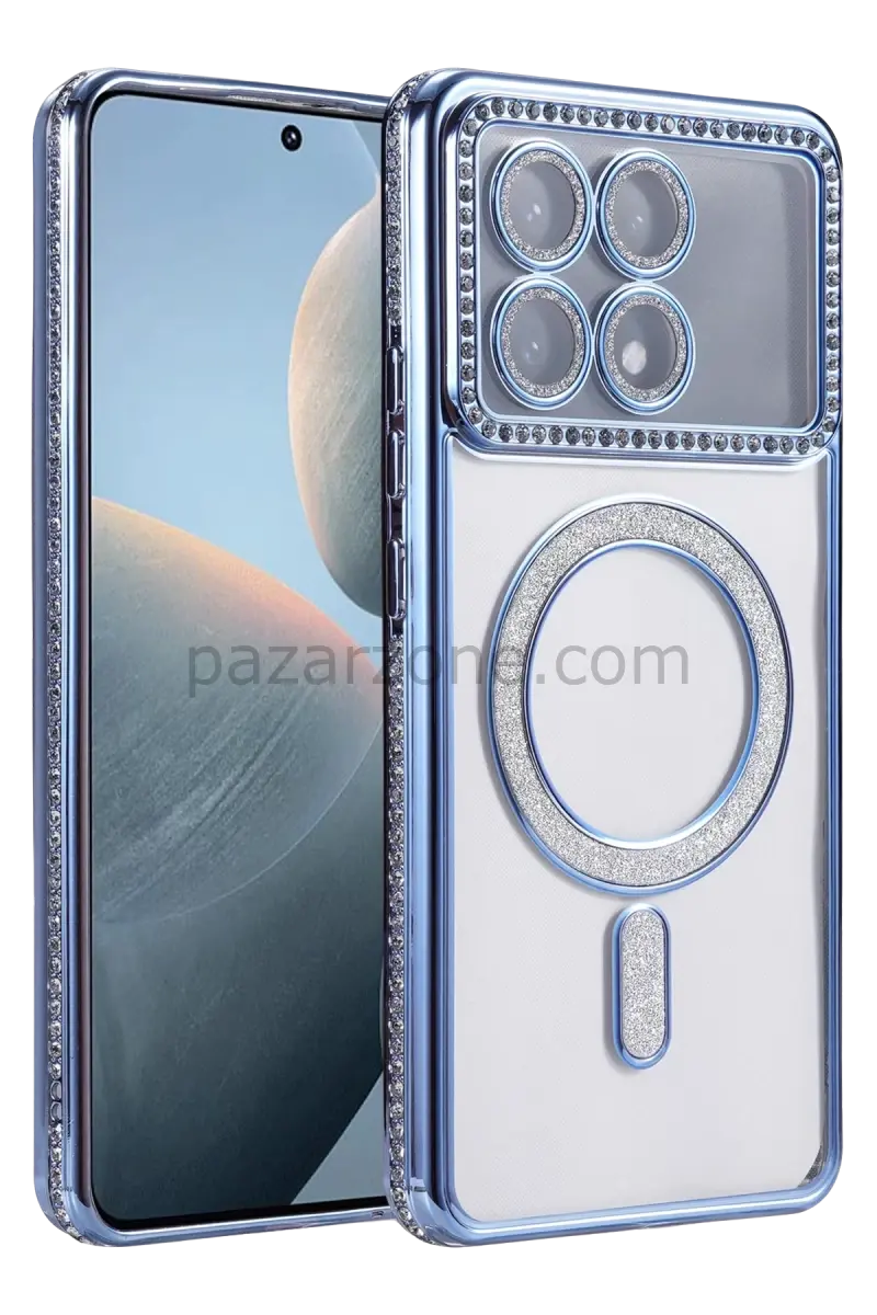 Newface Xiaomi Poco X6 Pro Joke Simli Magneticsafe Kılıf - Mavi