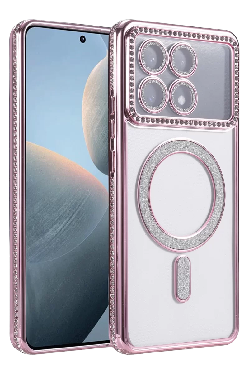 Newface Xiaomi Poco X6 Pro Joke Simli Magneticsafe Kılıf - Pembe