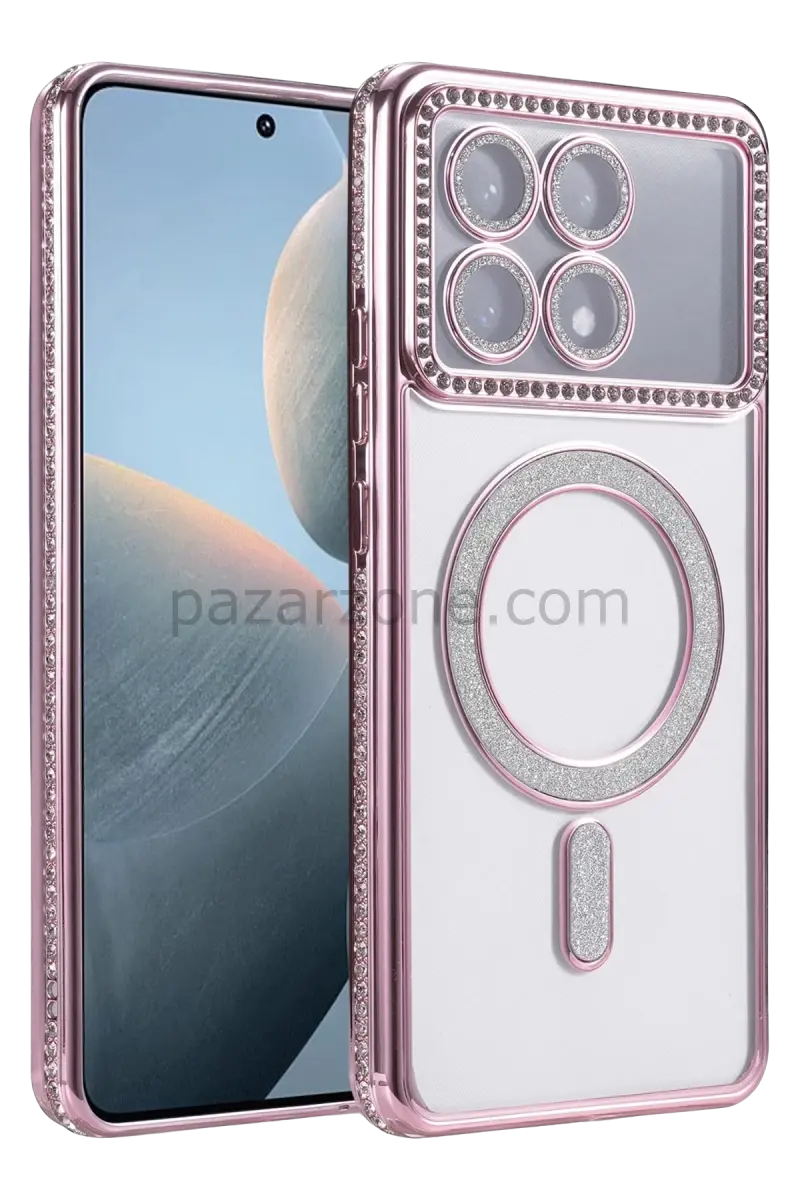 Newface Xiaomi Poco X6 Pro Joke Simli Magneticsafe Kılıf - Pembe