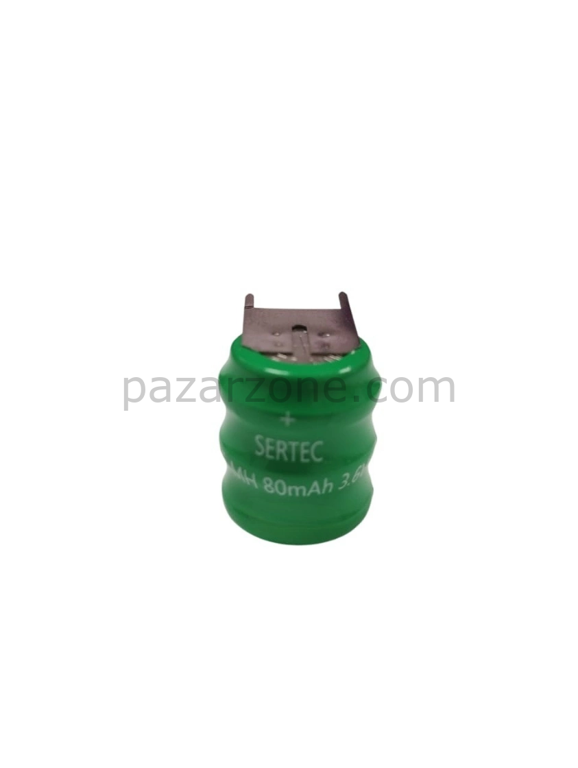 Sertec - 3.6v 3s1p 80 Mah 3 Pin  Nı-mh Buton Pil