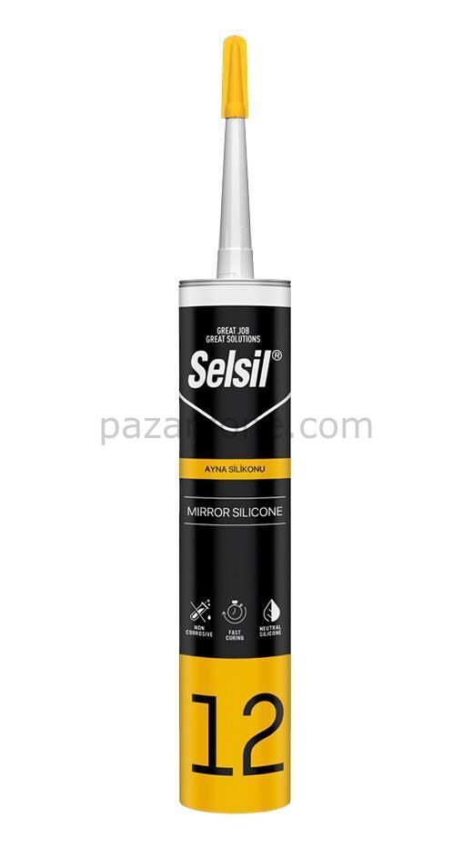 Selsil 12 Ayna Silikonu Şeffaf 280 ml