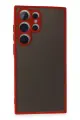 Newface Samsung Galaxy S24 Ultra Kılıf Montreal Silikon Kapak - Kırmızı