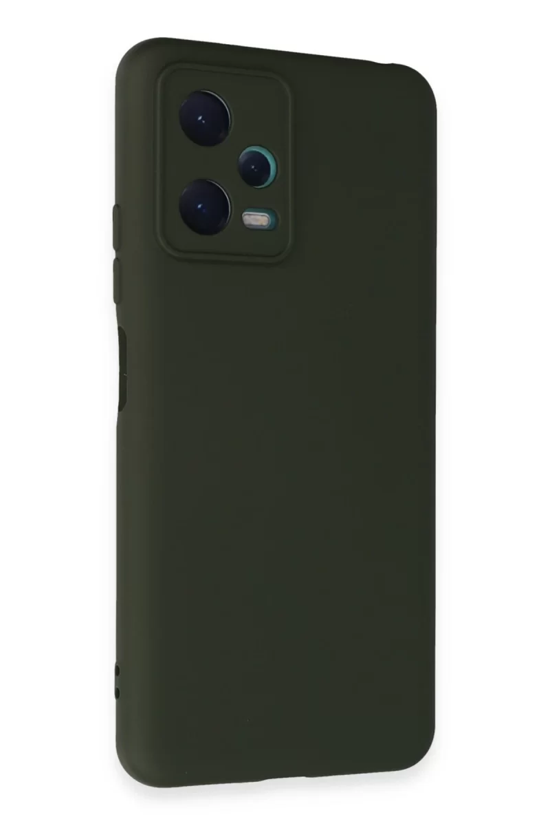 Newface Xiaomi Redmi Note 12 5G Kılıf Nano içi Kadife Silikon - Koyu Yeşil