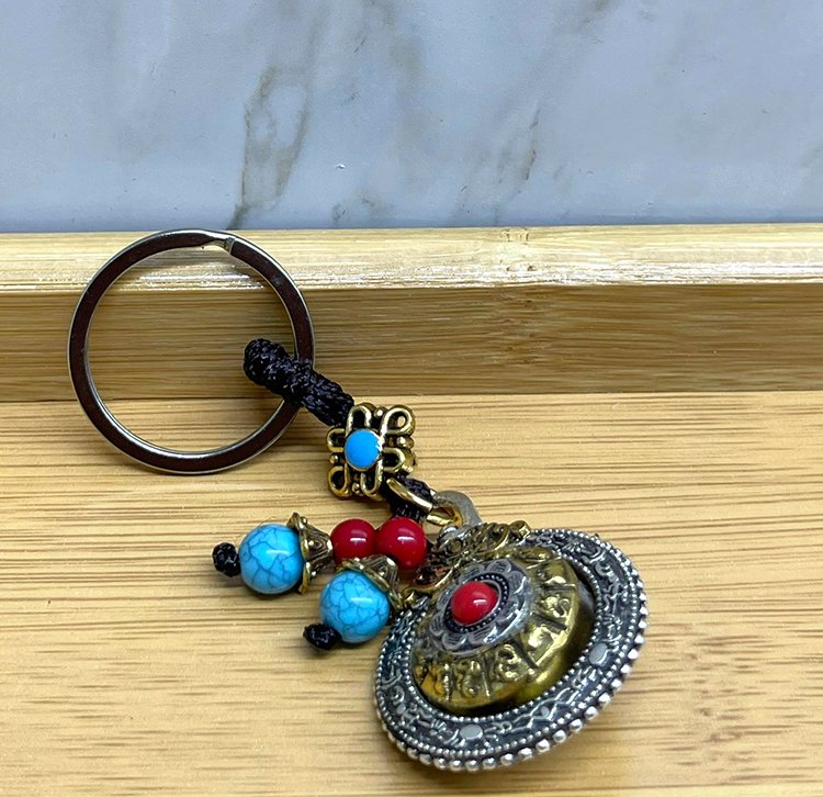 Mantra Çarkı Şans Anahtarlık
