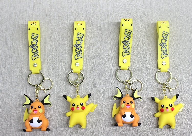 Pikachu Raichu Silikon Anahtarlık