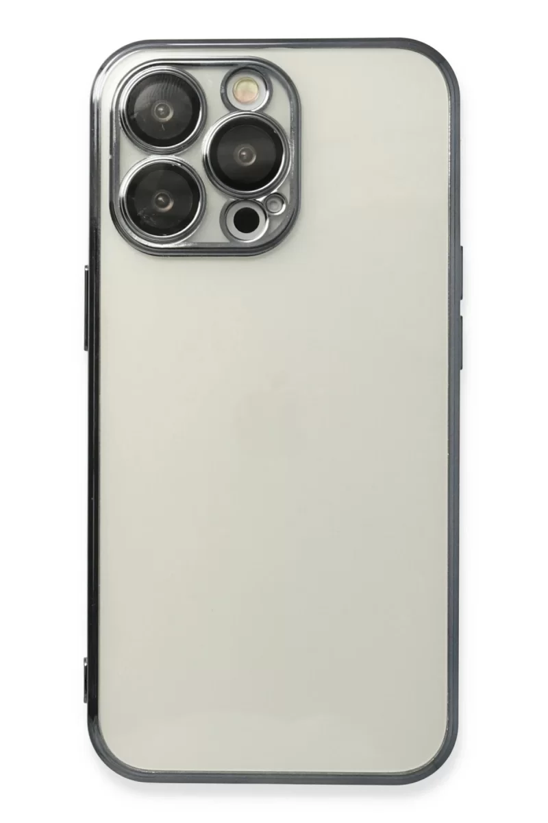 Newface Apple iPhone 14 Pro Kılıf Razer Lensli Silikon - Siyah