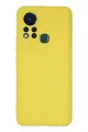 Newface İnfinix Hot 11s Kılıf Nano içi Kadife Silikon - Sarı