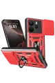 Newface Xiaomi Redmi Note 14 4G Pars Lens Yüzüklü Silikon - Kırmızı