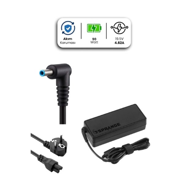 19.5V 4.62A 4.5 * 3.0mm 90W HP İçin Laptop Adaptör