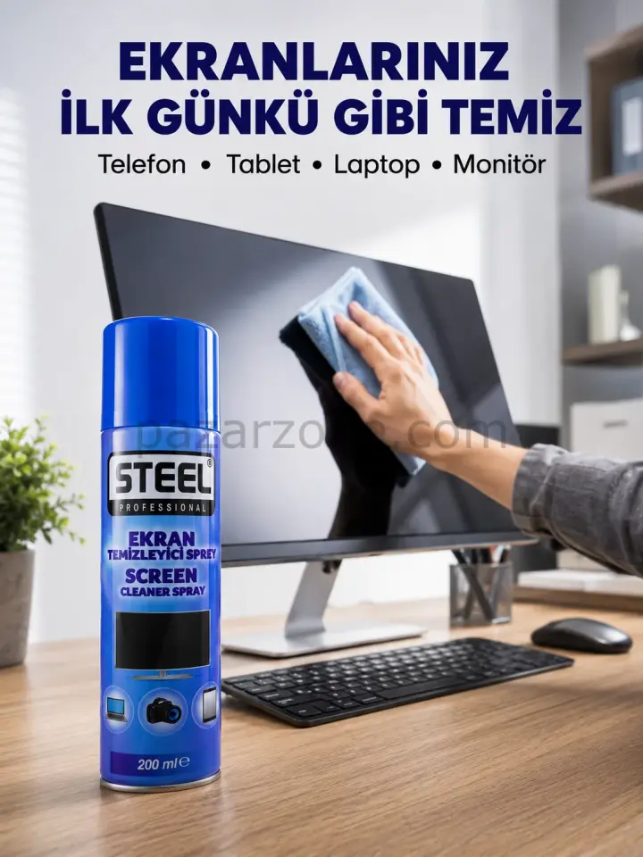 LCD, LED ve Telefon Ekranları İçin Ekran Temizleyici Sprey