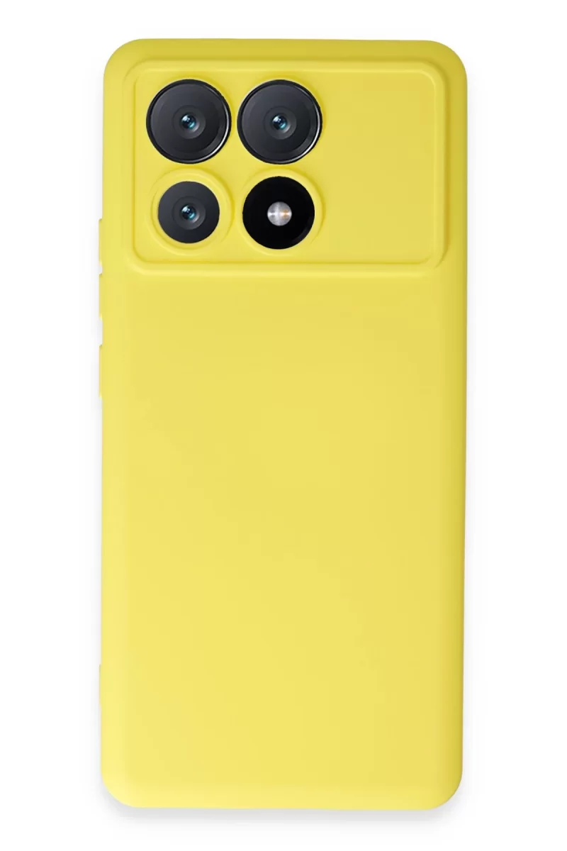 Newface Xiaomi Poco X6 Pro Kılıf Nano içi Kadife Silikon - Sarı