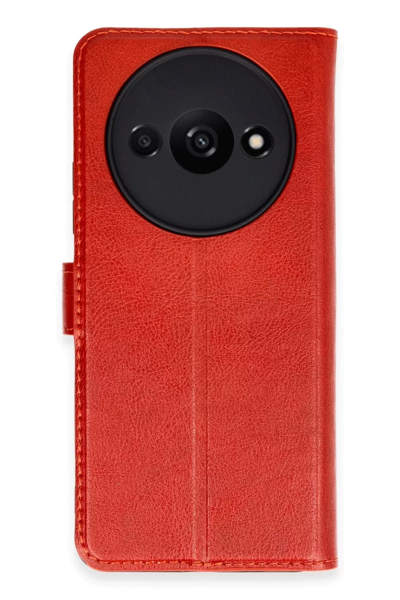 Newface Xiaomi Redmi A3 4G Kılıf Trend S Plus Kapaklı Kılıf - Kırmızı