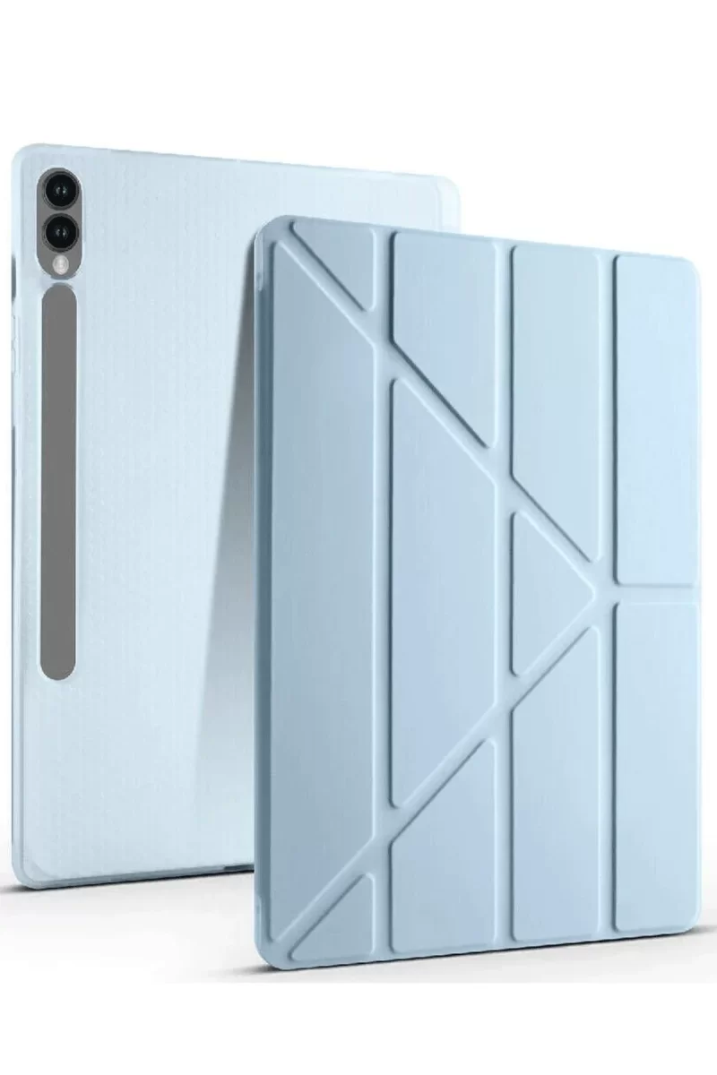Newface Samsung Galaxy X510 Tab S9 FE 11 Kılıf Kalemlikli Mars Tablet Kılıfı - Mavi