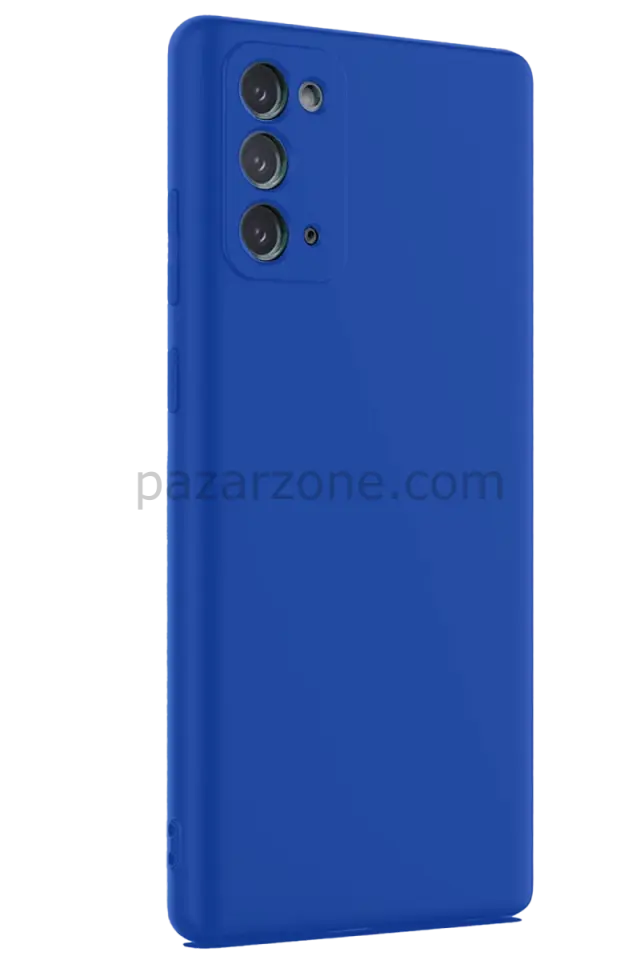 Newface Samsung Galaxy Note 20 Kılıf First Silikon - Mavi