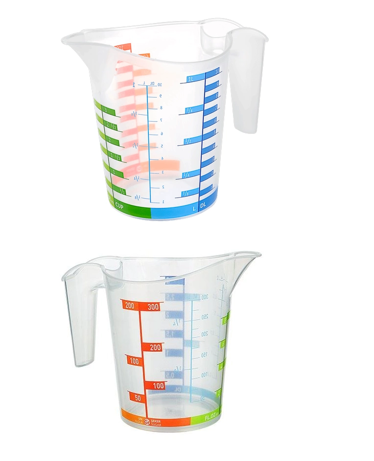 Ölçü Kabı Dereceli Renkli 1000 Ml + 300 Ml Set