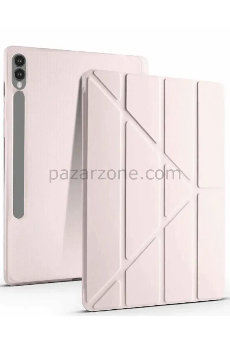 Newface Samsung Galaxy X510 Tab S9 FE 11 Kılıf Kalemlikli Mars Tablet Kılıfı - Rose Gold
