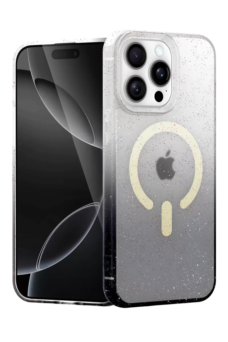 Newface Apple iPhone 15 Pro Pummel Shiny Magsafe Kapak - Siyah
