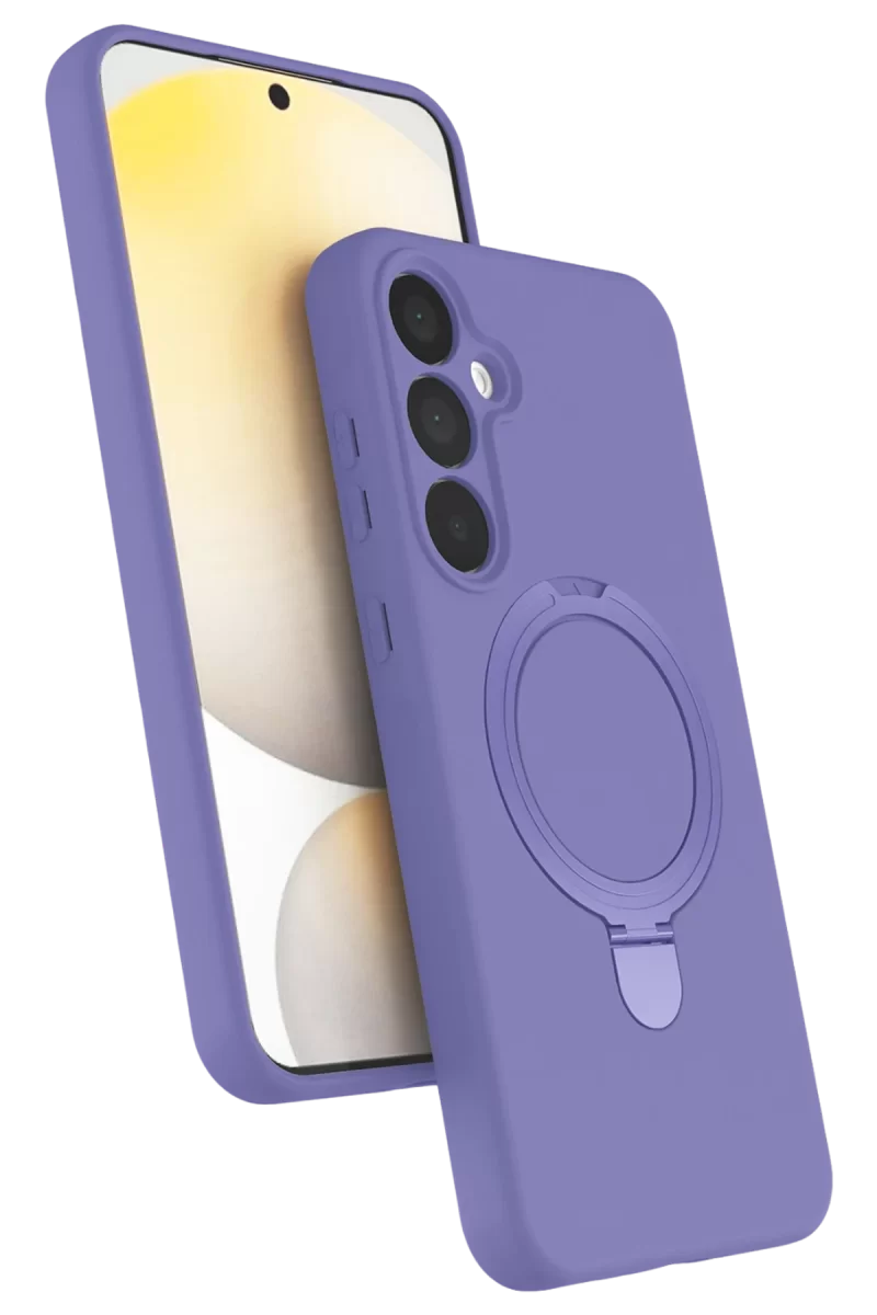 Newface Samsung Galaxy A25 5G Regal Magsafe Standlı Kapak - Lila