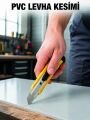 5’li Profesyonel Metal Falçata Seti Ergonomik Saplı Çok Amaçlı Kesici Maket Bıçağı