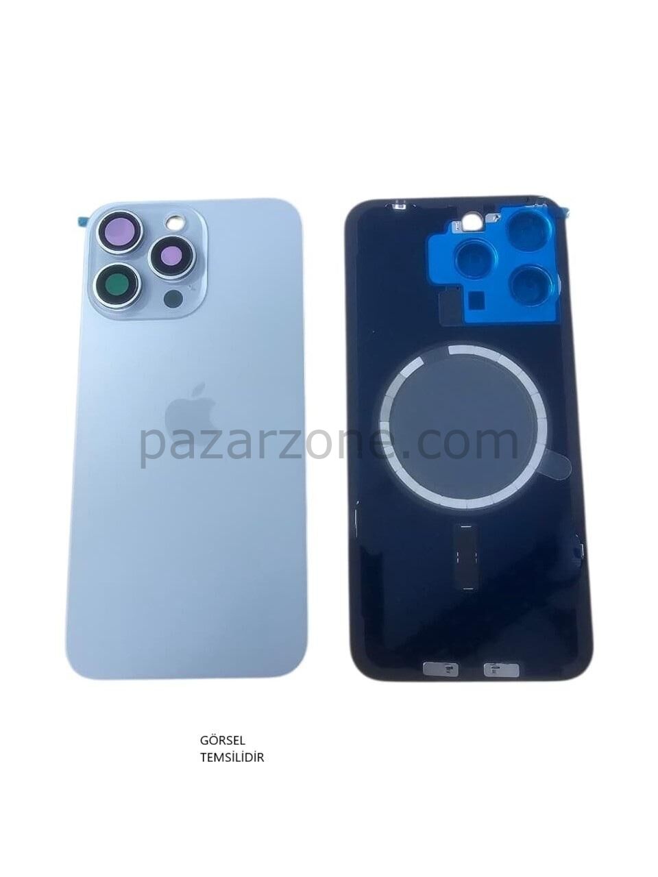 iPhone 15 PRO Arka Pil Kapağı FULL NFC li Lensli-