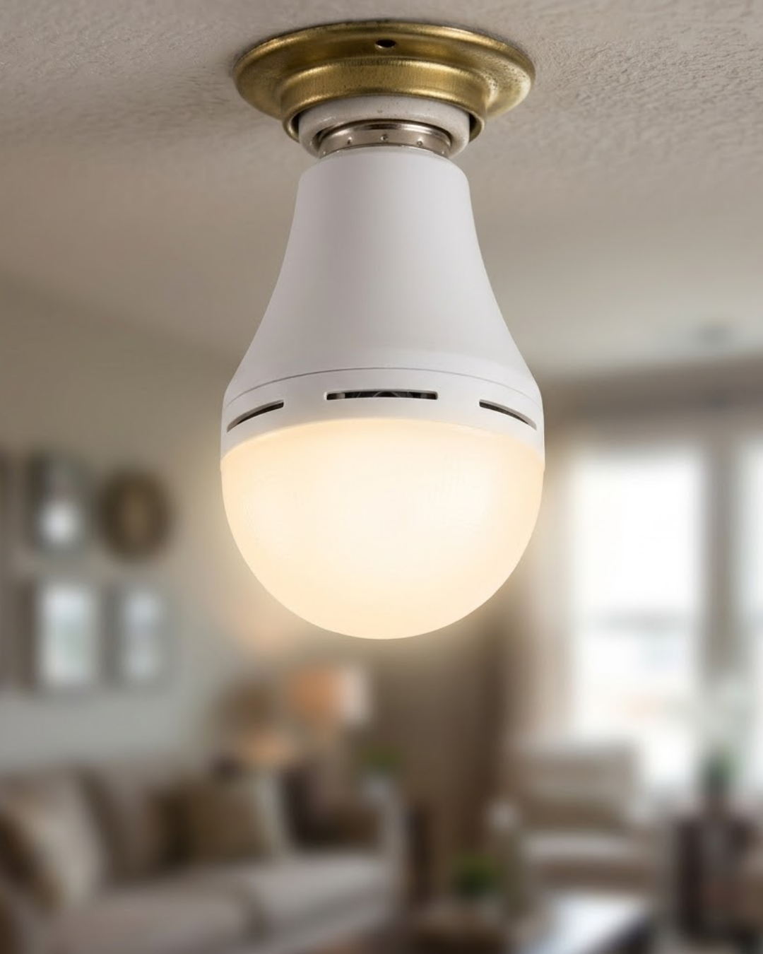 Şarjlı LED Ampul 6500K Soğuk Beyaz E27 Duy Enerji Tasarruflu
