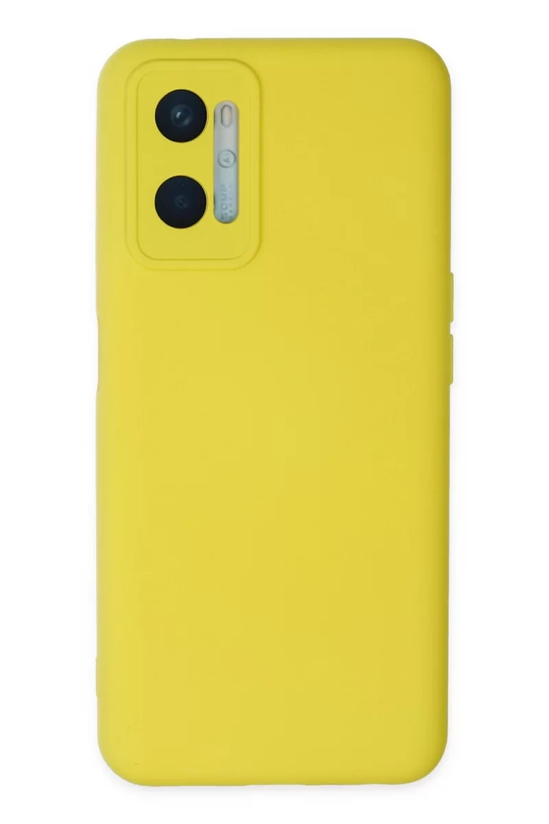 Newface Oppo A96 Kılıf Nano içi Kadife Silikon - Sarı