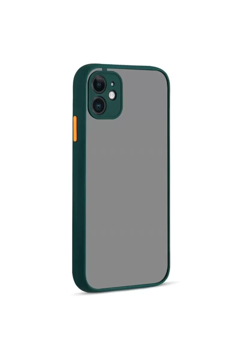 Newface Apple iPhone 12 Kılıf Montreal Silikon Kapak - Yeşil