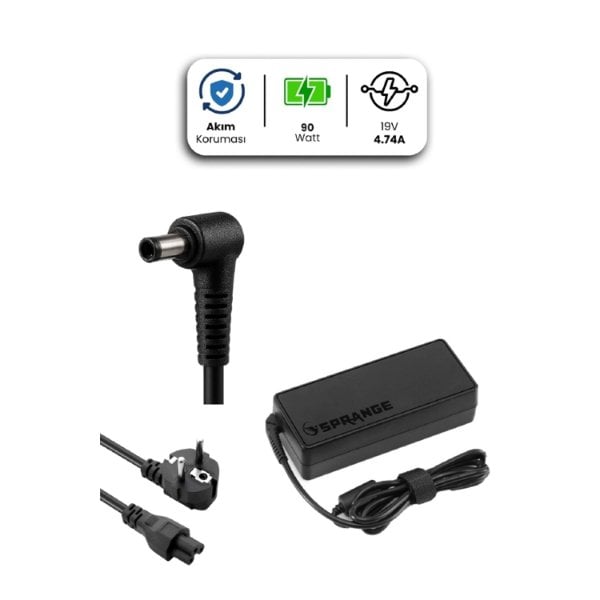 19V 4.74A 4.0 * 1.7mm 90W HP / CASPER İçin Laptop Adaptör