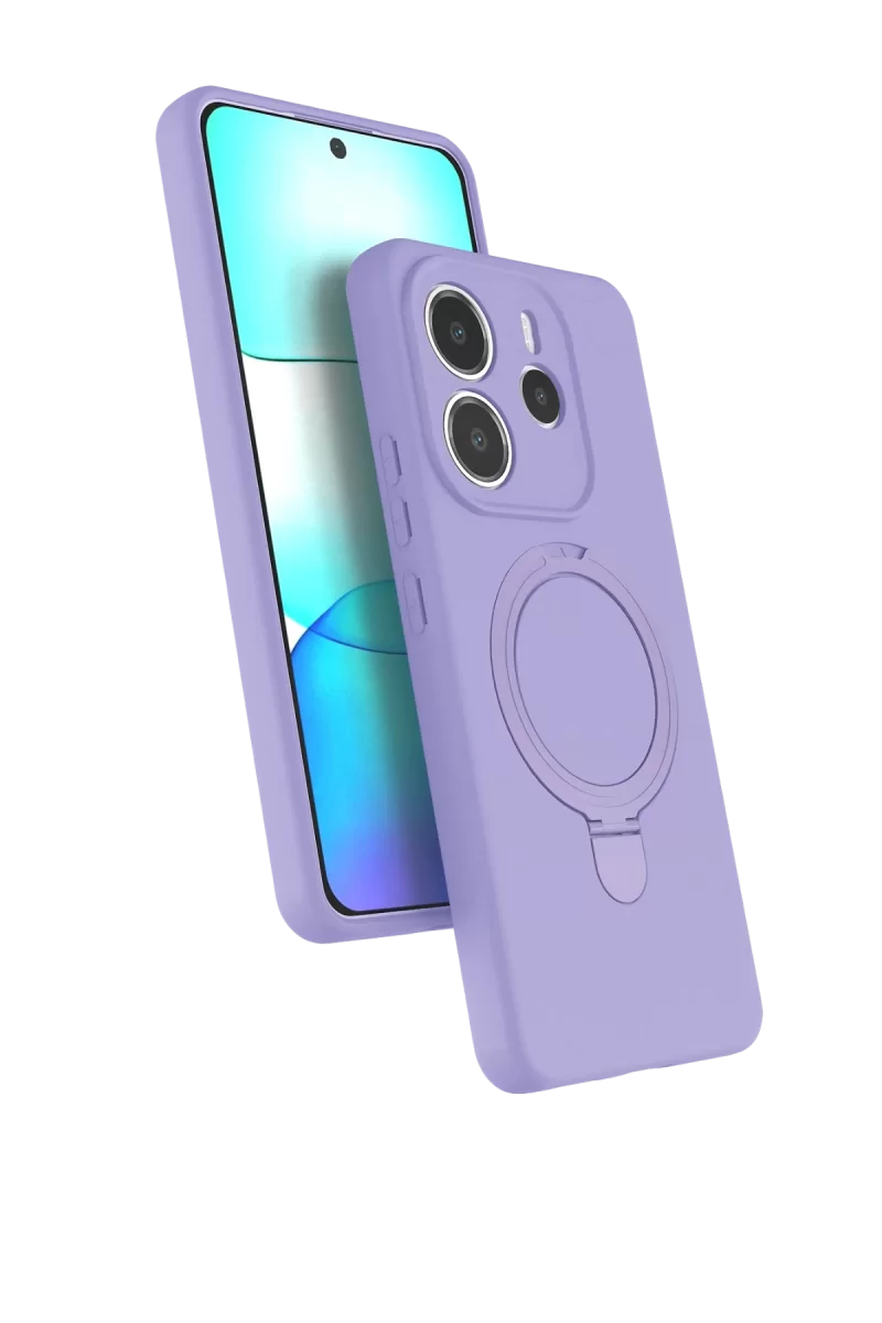 Newface Xiaomi Redmi Note 14 4G Regal Magsafe Standlı Kapak - Lila